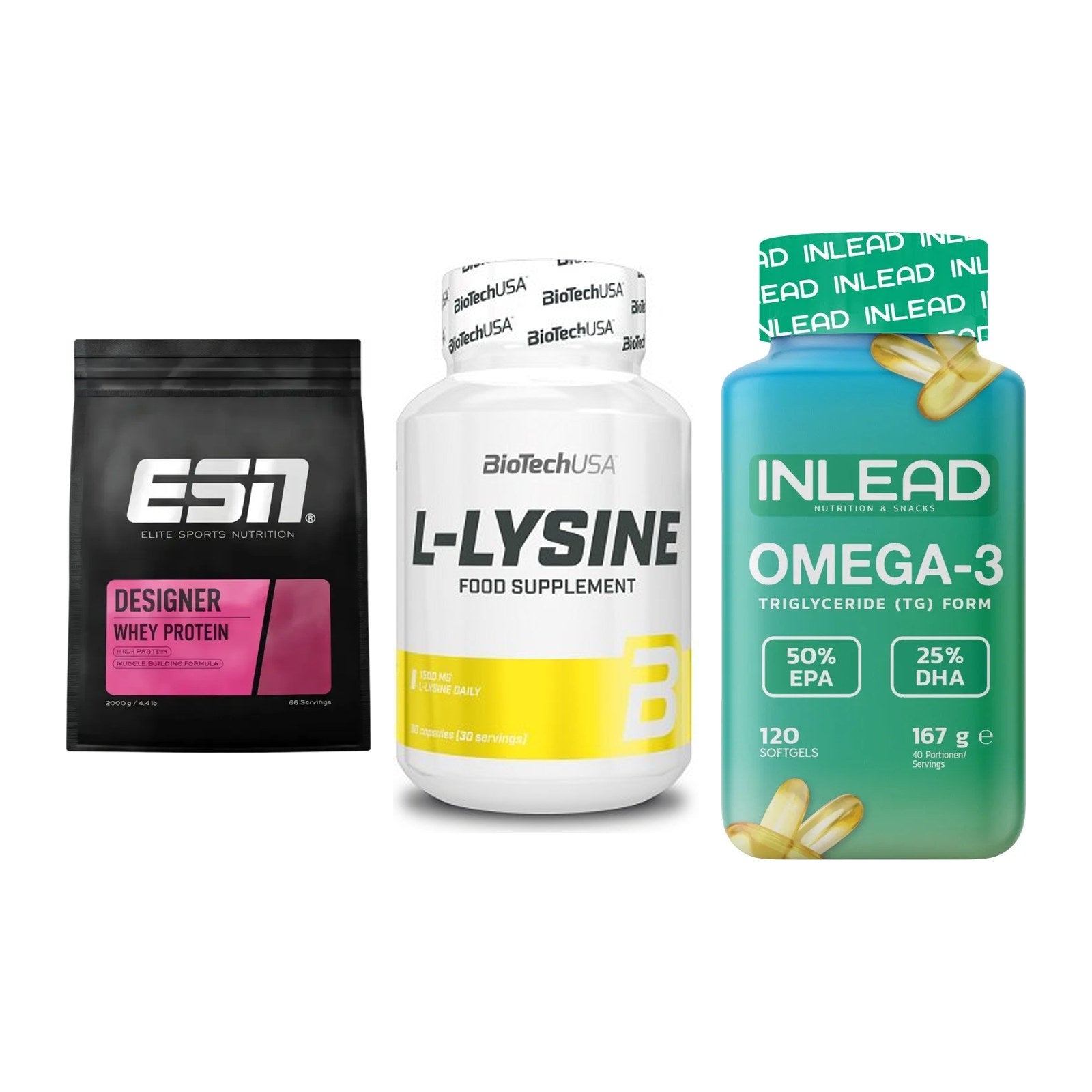 Definitionsphase-Set: ESN Designer + BioTech L-Lysi + INLEAD Omega-3 – alle enthaltenen Artikel