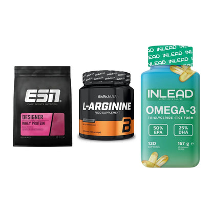 Definitionsphase-Set: ESN Designer + BioTech L-Argi + INLEAD Omega-3 – alle enthaltenen Artikel