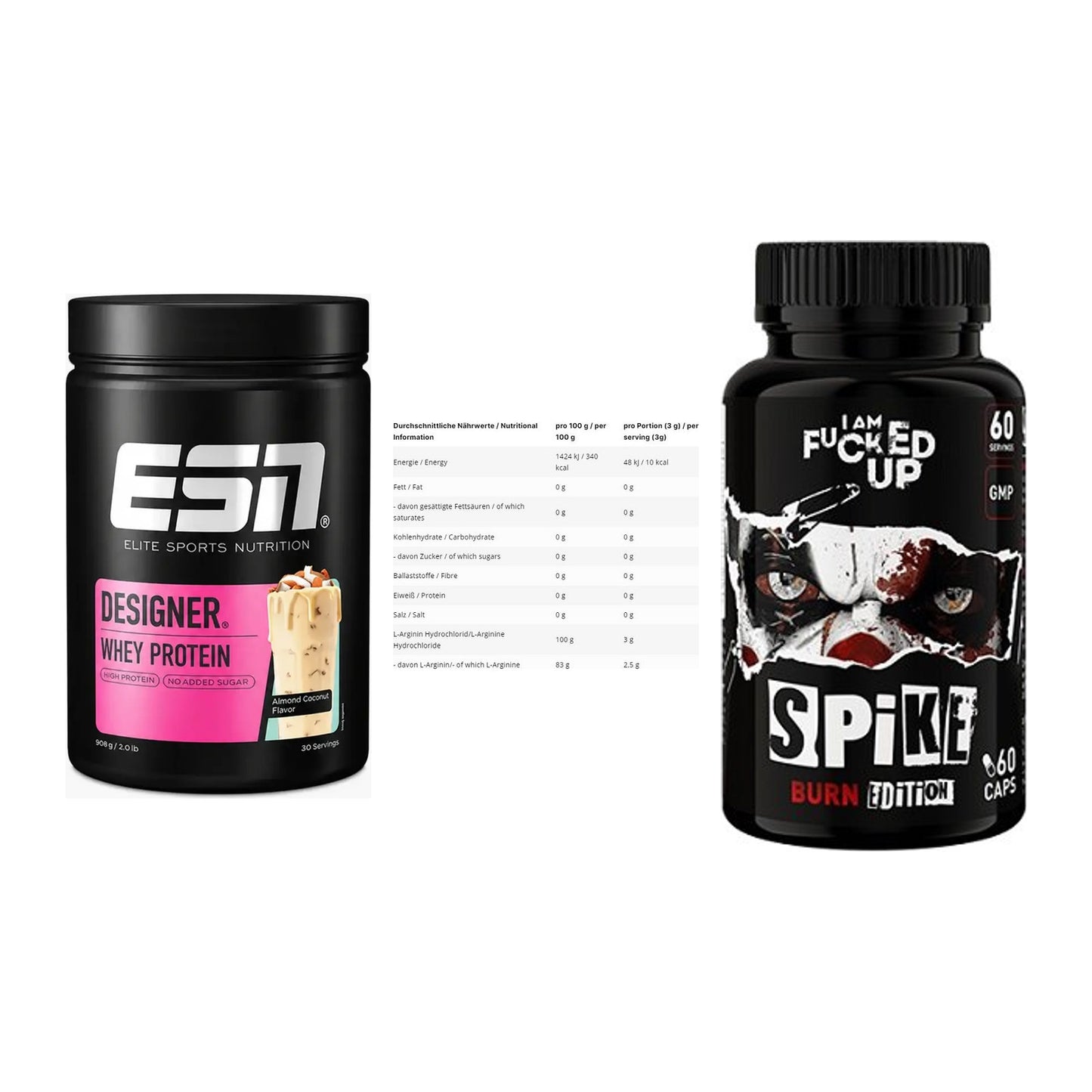 Definitionsphase-Set: ESN Designer + INLEAD L-Argin + Swedish Supple – alle enthaltenen Artikel