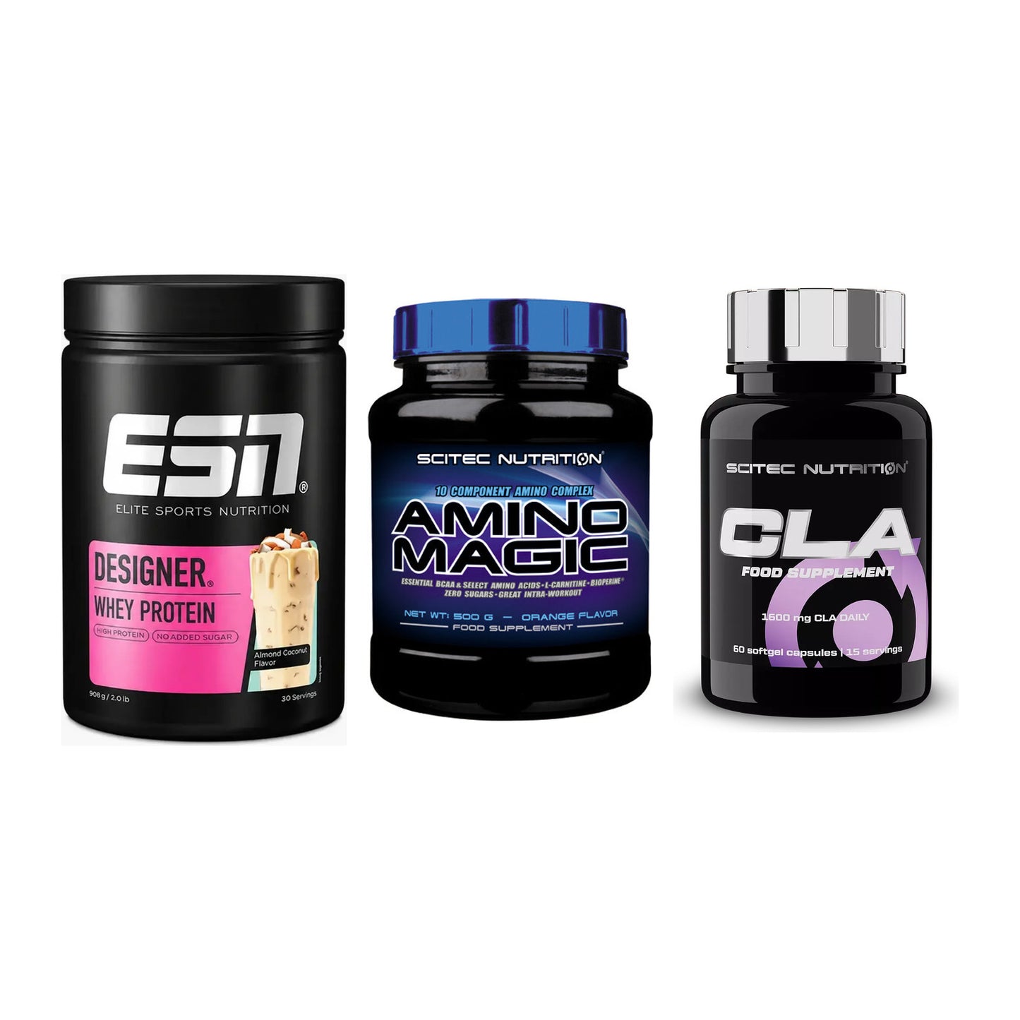 Definitionsphase-Set: ESN Designer + Scitec Amino + Scitec CLA – alle enthaltenen Artikel