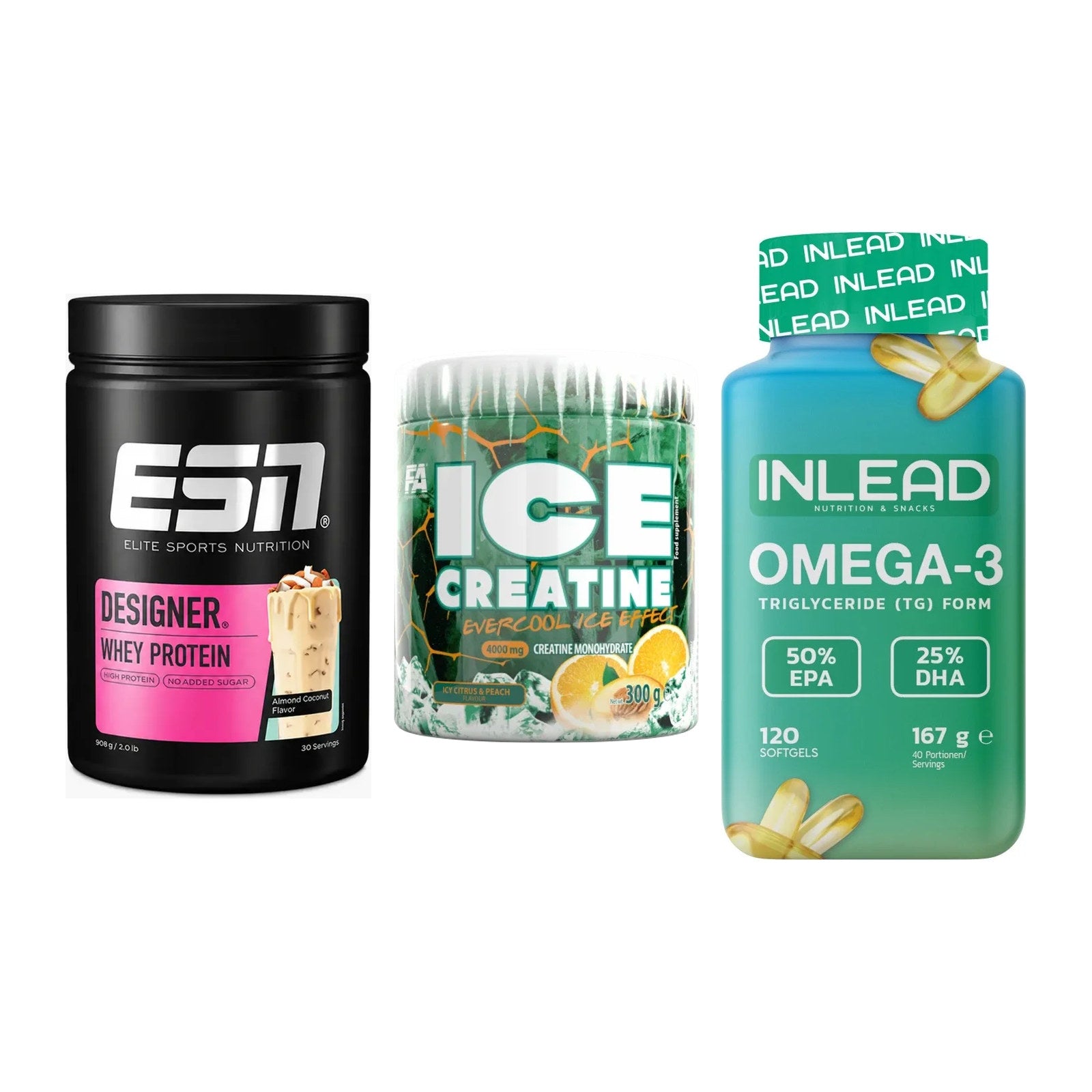 Definitionsphase-Set: ESN Designer + FA Nutrition + INLEAD Omega-3 – alle enthaltenen Artikel