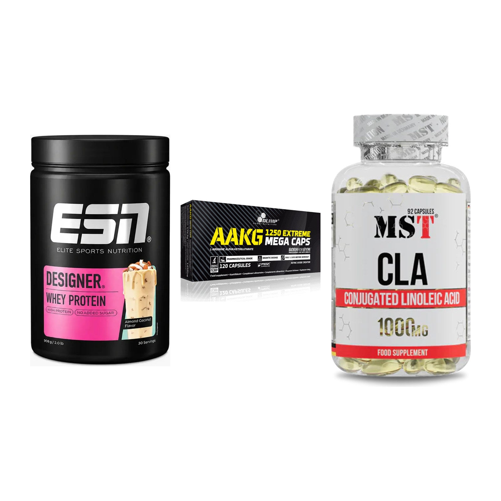 Definitionsphase-Set: ESN Designer + Olimp AAKG + MST CLA 1000mg – alle enthaltenen Artikel