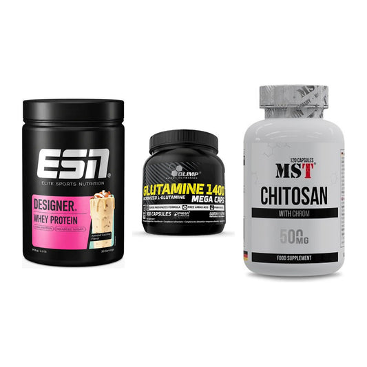 Definitionsphase-Set: ESN Designer + Olimp L-Glutam + MST Chitosan – alle enthaltenen Artikel