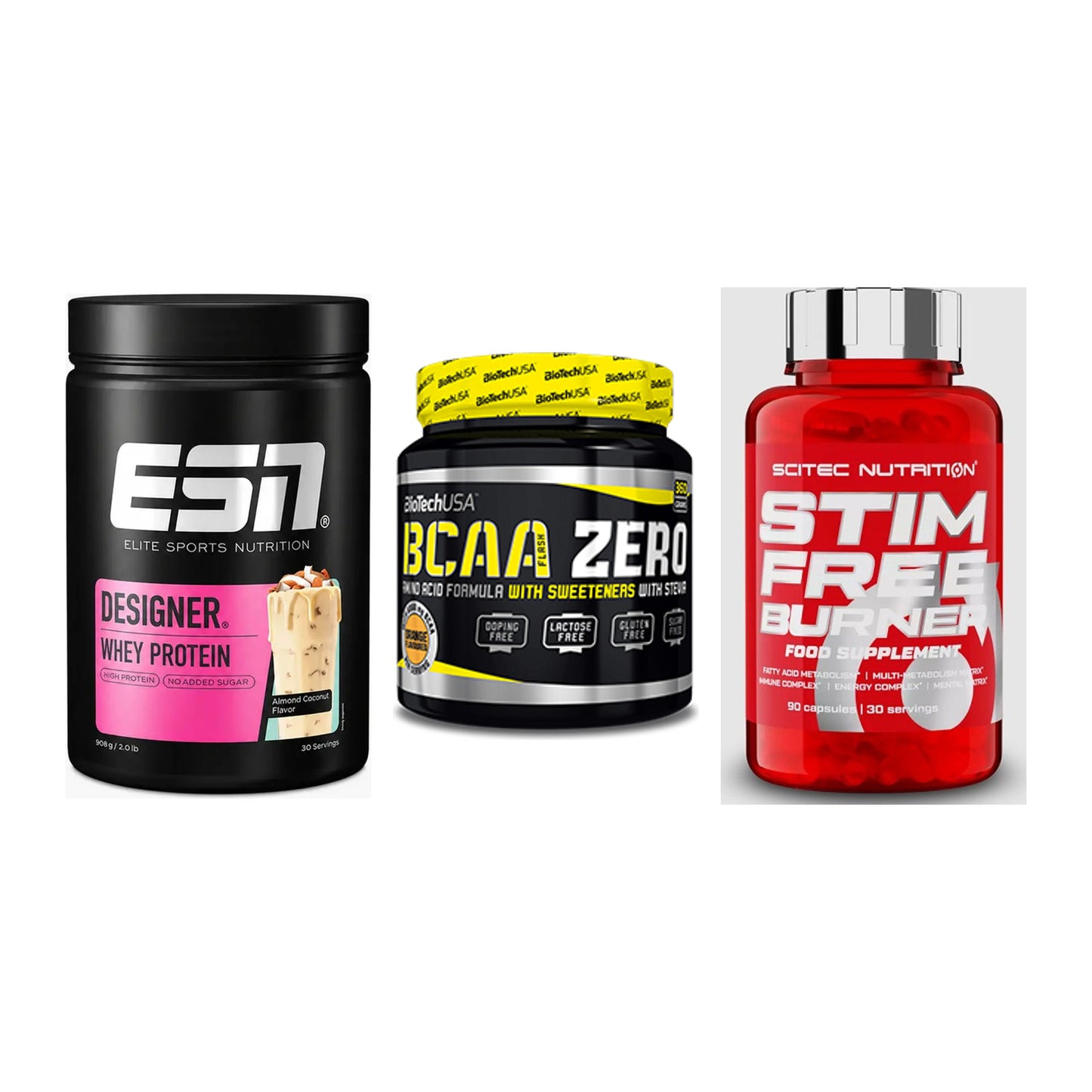 Definitionsphase-Set: ESN Designer + BioTech BCAA + Scitec Stim – alle enthaltenen Artikel