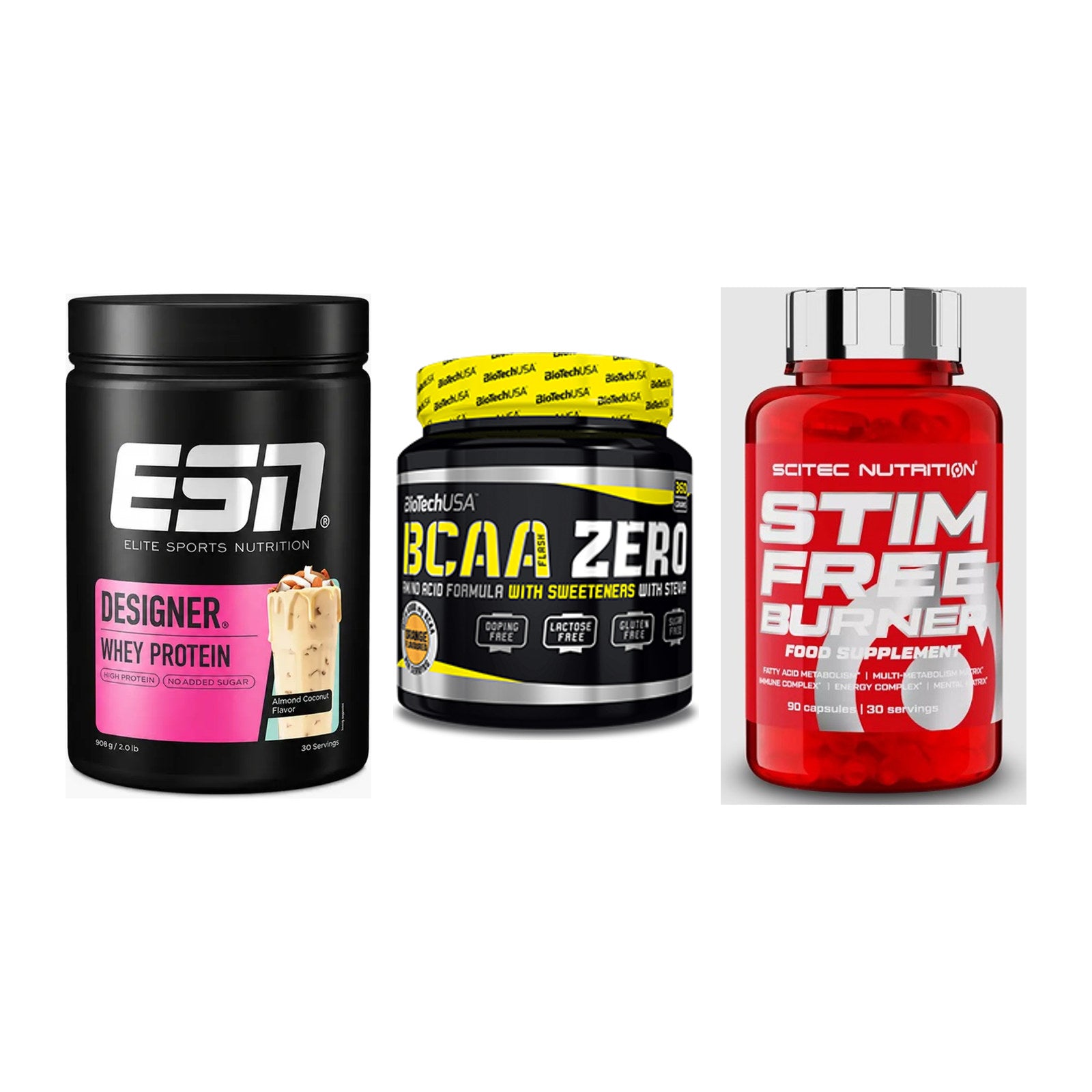 Definitionsphase-Set: ESN Designer + BioTech BCAA + Scitec Stim – alle enthaltenen Artikel