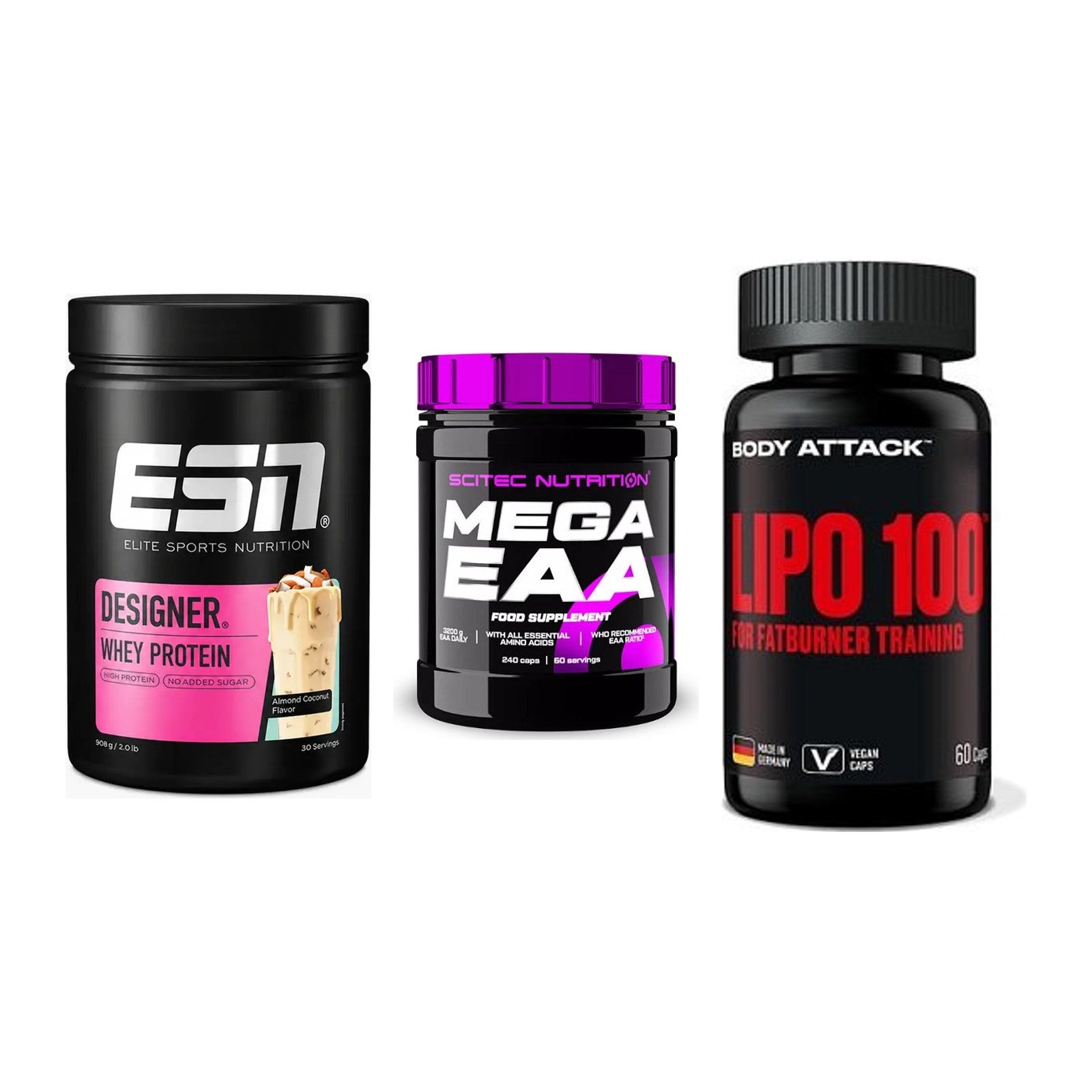 Definitionsphase-Set: ESN Designer + Scitec Mega + Body Attack – alle enthaltenen Artikel