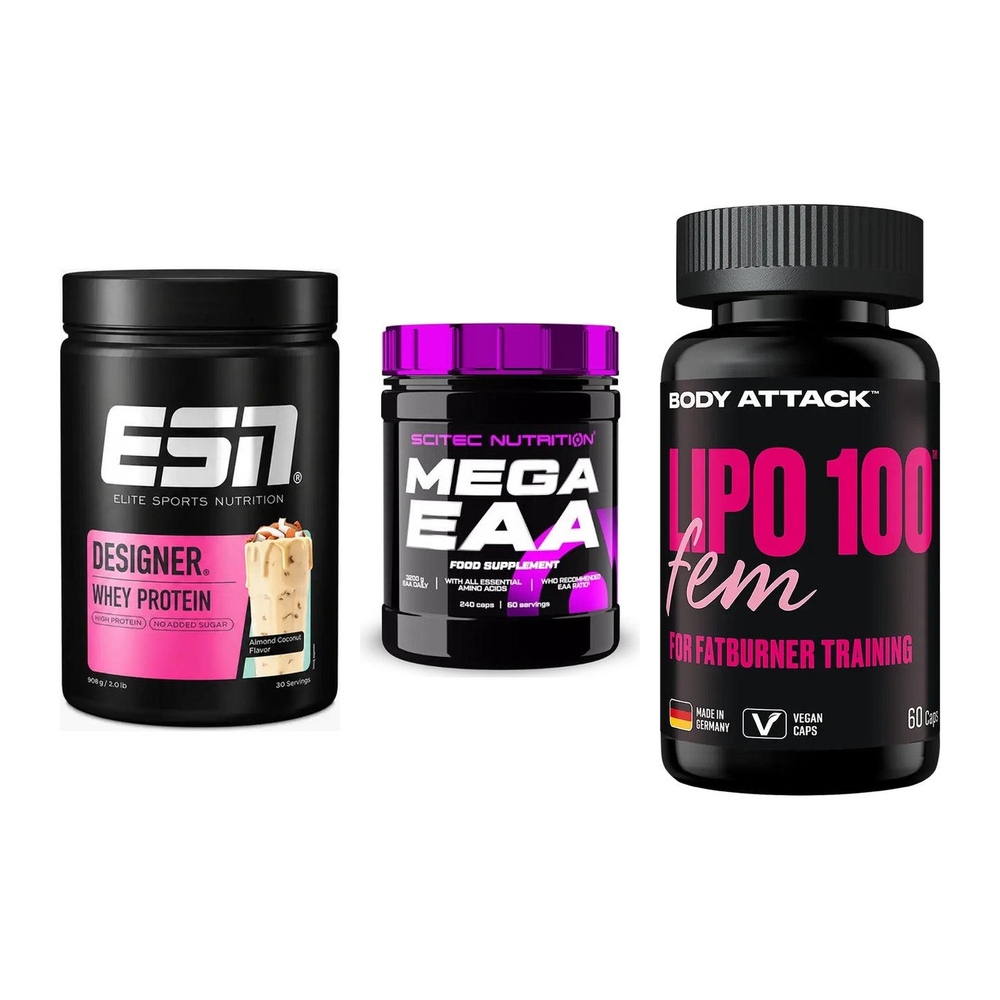 Definitionsphase-Set: ESN Designer + Scitec Mega + Body Attack – alle enthaltenen Artikel