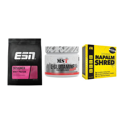Definitionsphase-Set: ESN Designer + MST Glutamine + FA Nutrition – alle enthaltenen Artikel