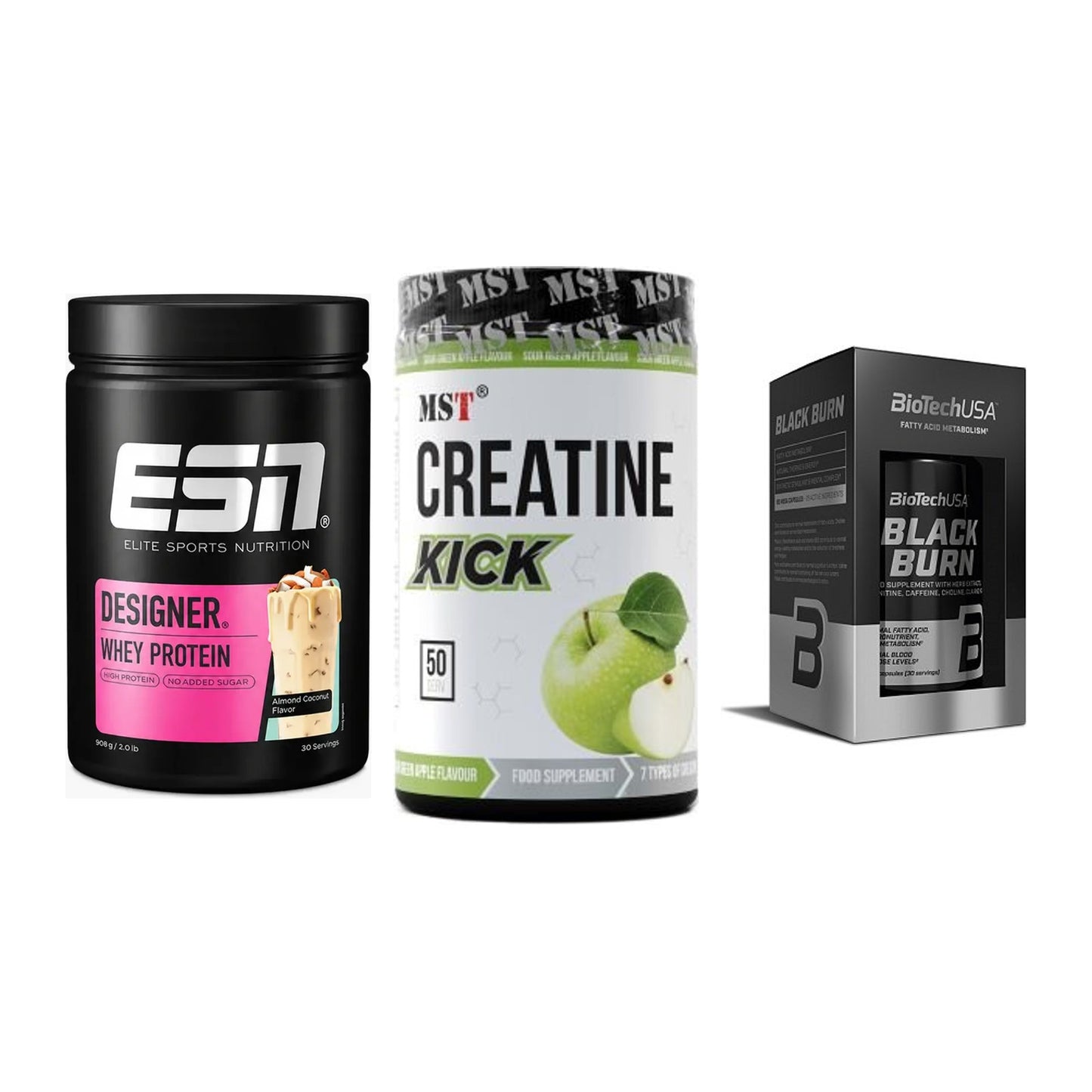 Definitionsphase-Set: ESN Designer + MST Creatine + BioTech Black – alle enthaltenen Artikel