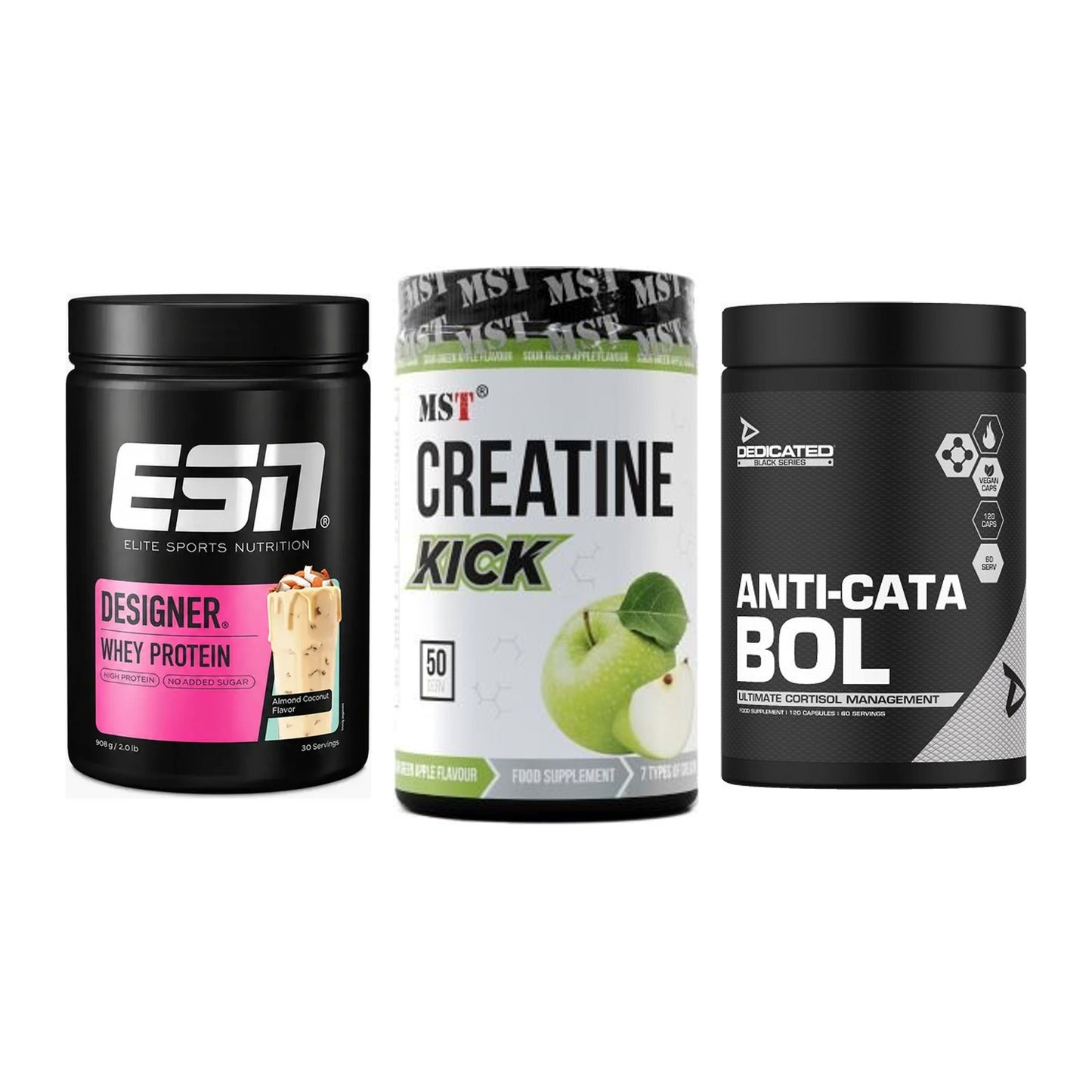 Definitionsphase-Set: ESN Designer + MST Creatine + Dedicated – alle enthaltenen Artikel