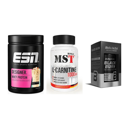 Definitionsphase-Set: ESN Designer + MST L-Carnitin + BioTech Black – alle enthaltenen Artikel