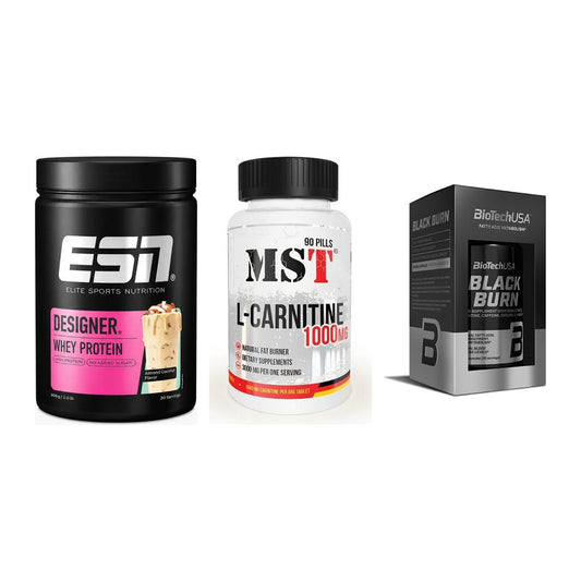Definitionsphase-Set: ESN Designer + MST L-Carnitin + BioTech Black – alle enthaltenen Artikel