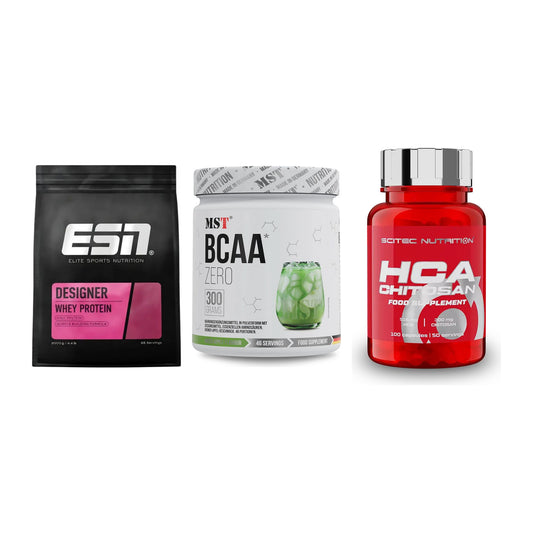 Definitionsphase-Set: ESN Designer + MST BCAA Zero + Scitec HCA-Chi – alle enthaltenen Artikel
