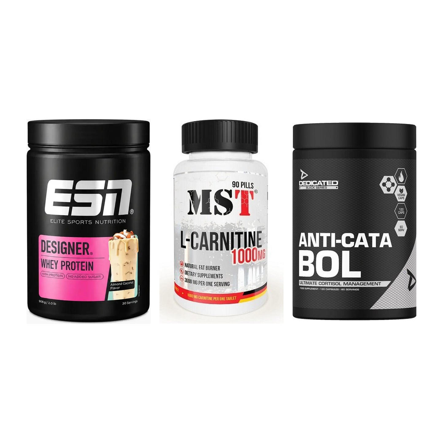 Definitionsphase-Set: ESN Designer + MST L-Carnitin + Dedicated – alle enthaltenen Artikel