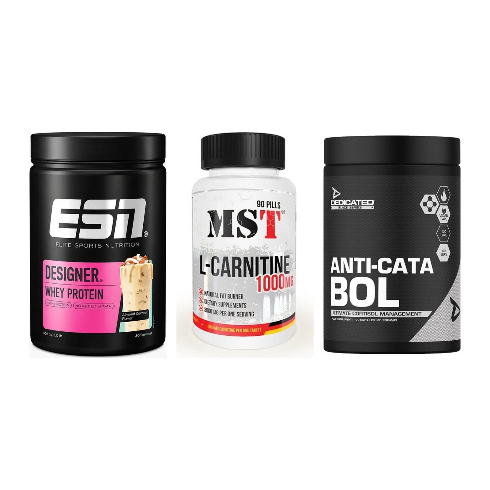 Definitionsphase-Set: ESN Designer + MST L-Carnitin + Dedicated – alle enthaltenen Artikel
