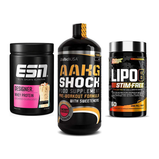 Definitionsphase-Set: ESN Designer + BioTech AAKG + Nutrex Lipo 6 – alle enthaltenen Artikel