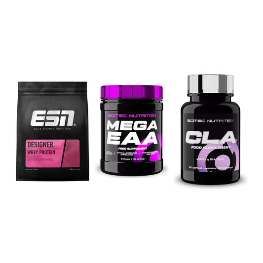Definitionsphase-Set: ESN Designer Whey + Scitec Mega EAA + Scitec CLA – alle enthaltenen Artikel