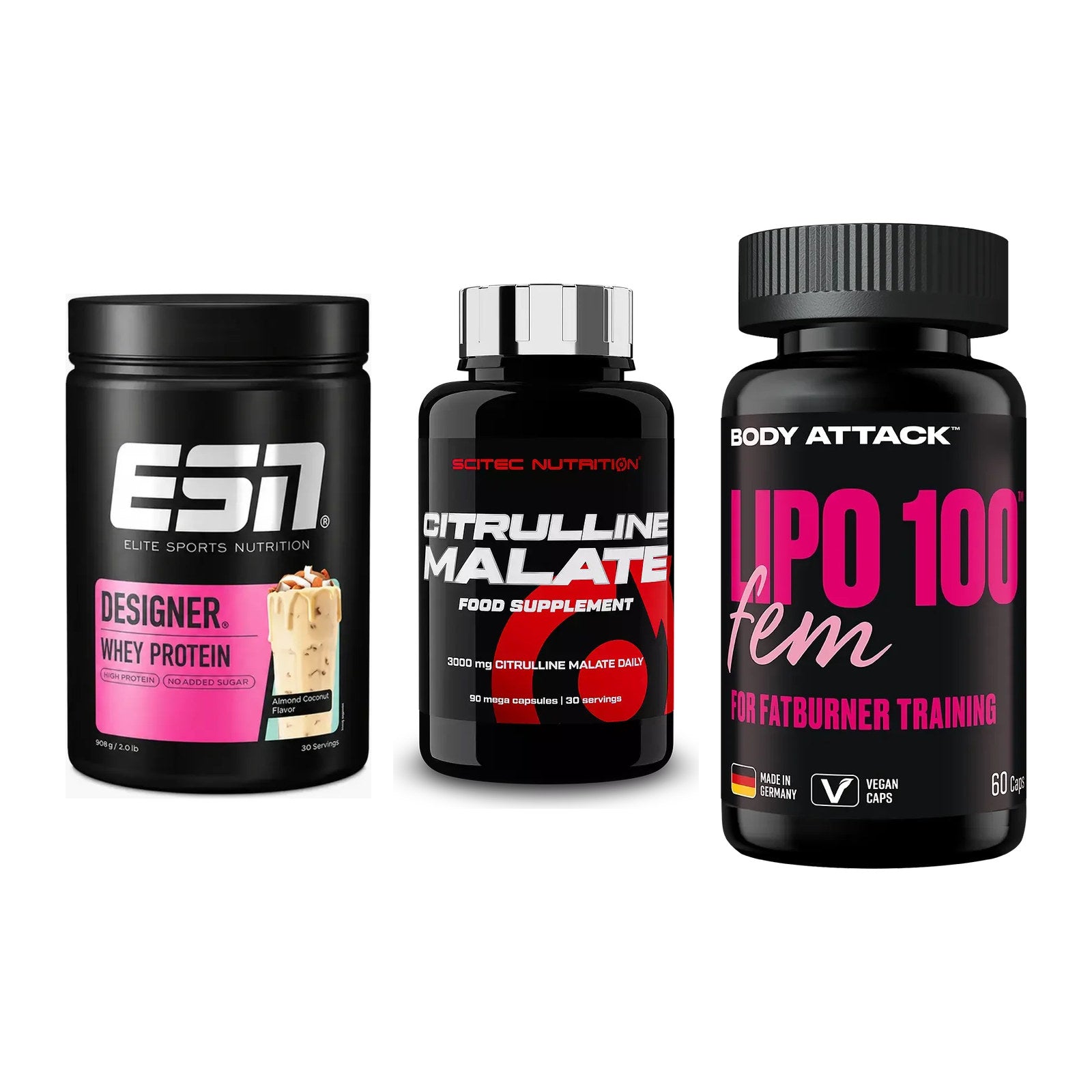 Definitionsphase-Set: ESN Designer + Scitec Citrull + Body Attack – alle enthaltenen Artikel