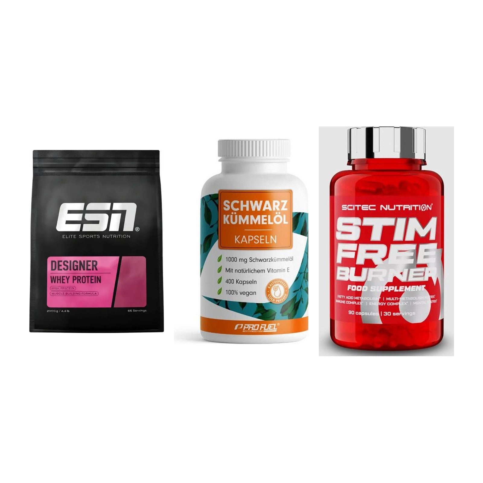 Definitionsphase-Set: ESN Designer + ProFuel Schwar + Scitec Stim – alle enthaltenen Artikel