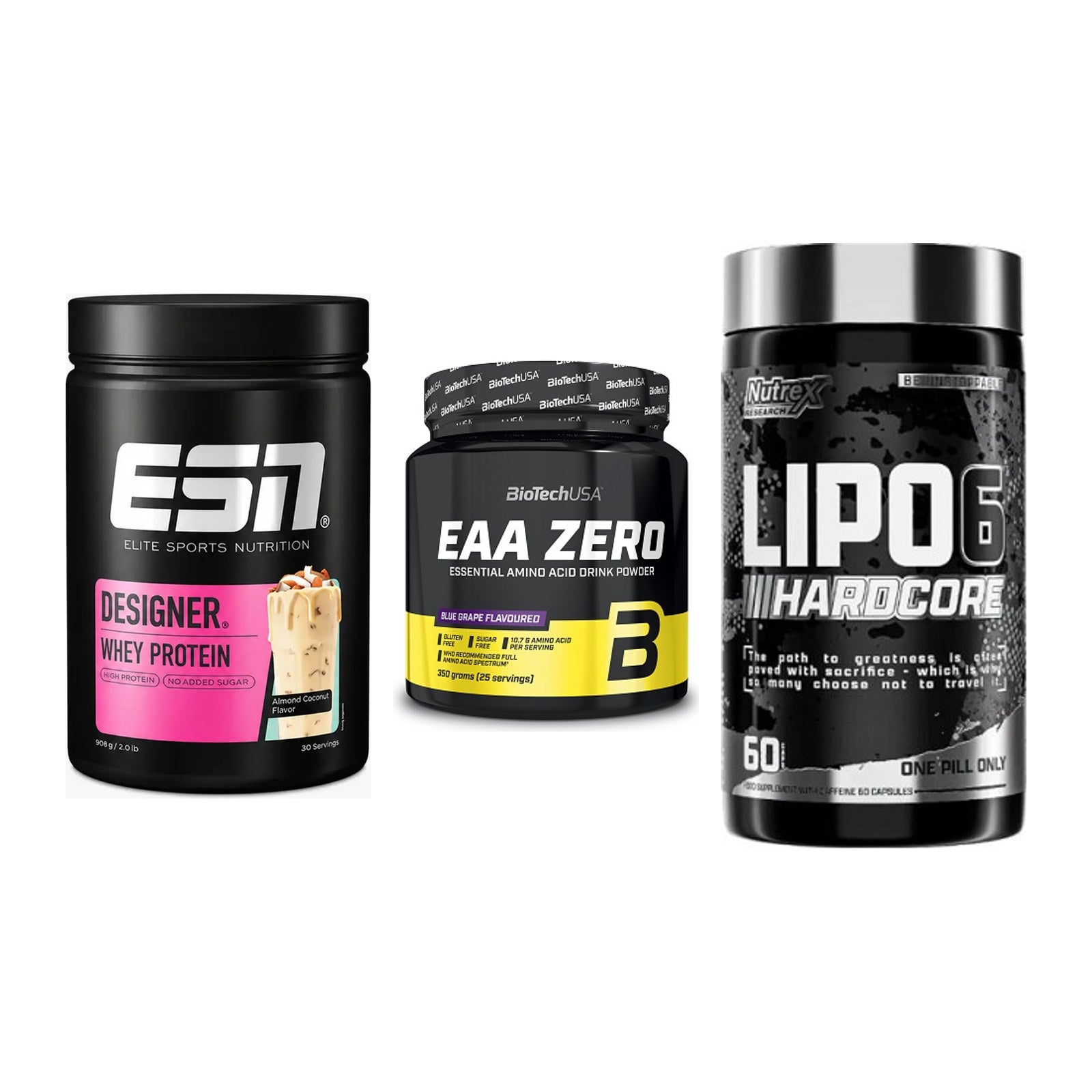 Definitionsphase-Set: ESN Designer + BioTech EAA + Nutrex Lipo 6 – alle enthaltenen Artikel