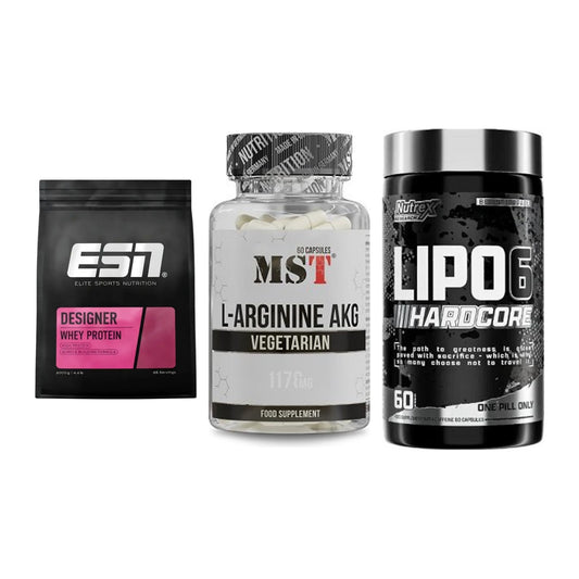 Definitionsphase-Set: ESN Designer + MST Arginin + Nutrex Lipo 6 – alle enthaltenen Artikel