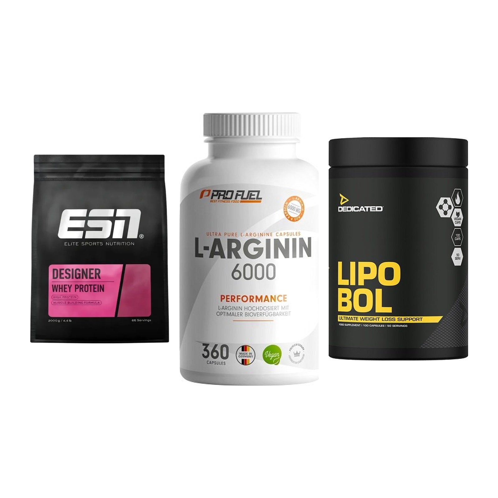 Definitionsphase-Set: ESN Designer + ProFuel L-Argi + Dedicated – alle enthaltenen Artikel