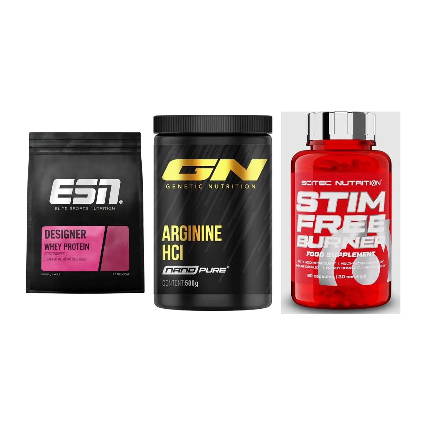 Definitionsphase-Set: ESN Designer + GN Arginine + Scitec Stim – alle enthaltenen Artikel