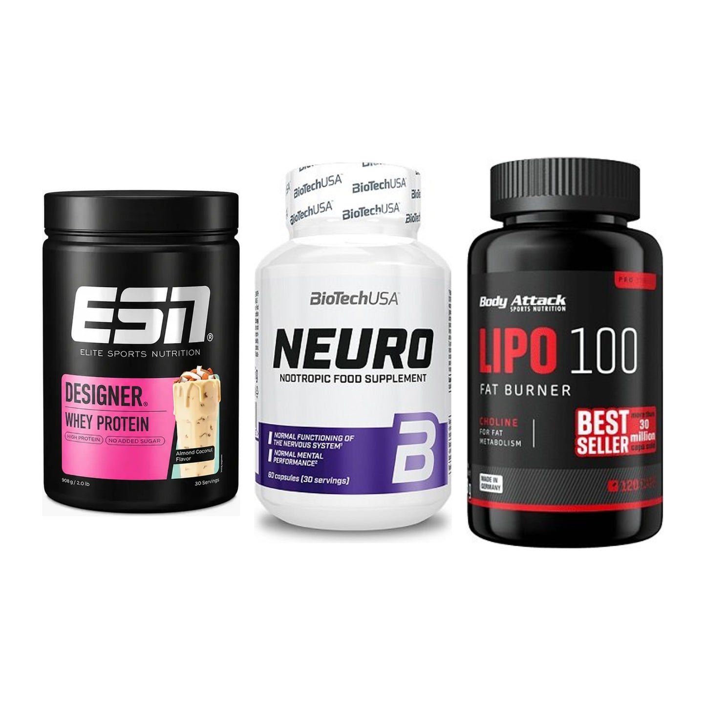 Definitionsphase-Set: ESN Designer + BioTech Neuro + Body Attack – alle enthaltenen Artikel