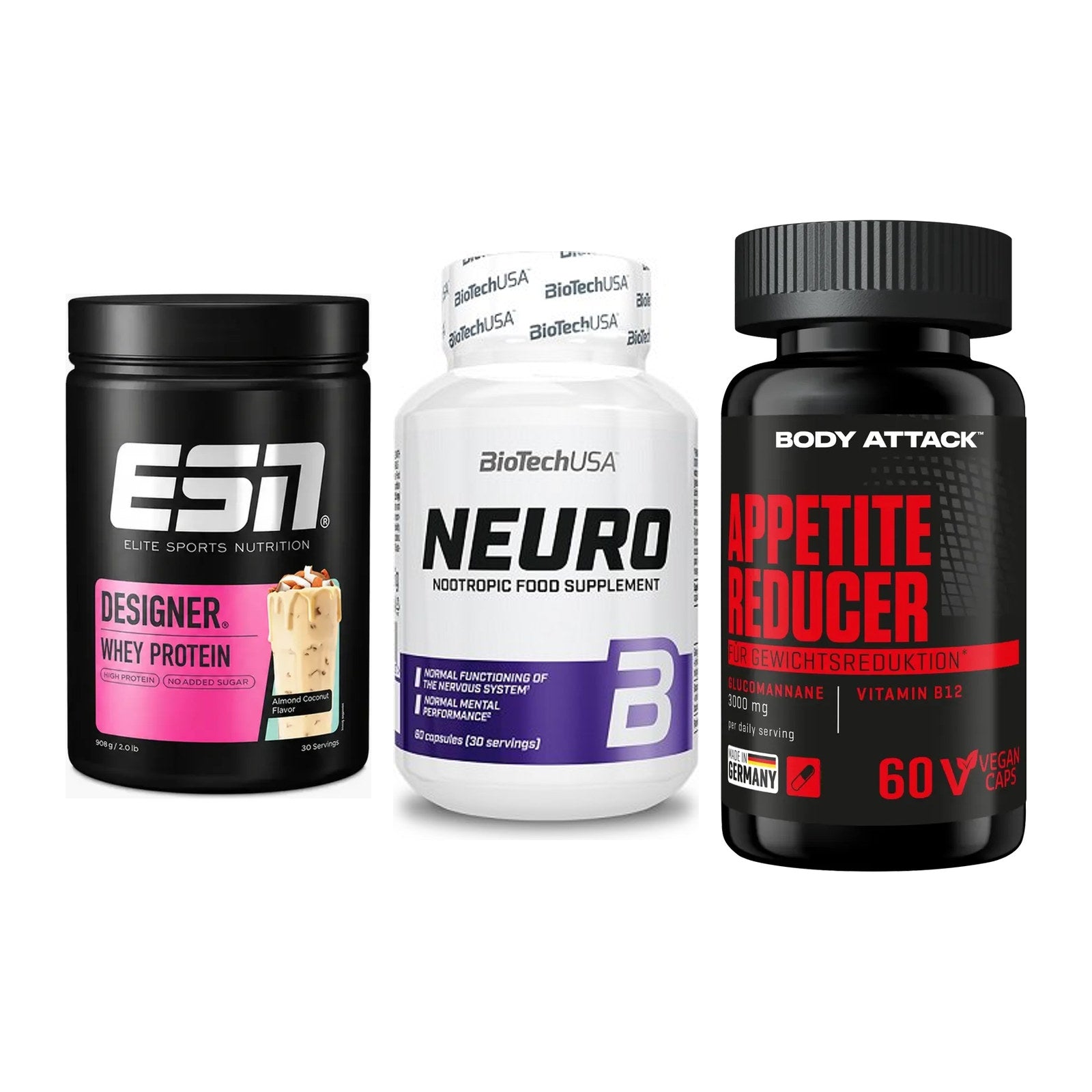 Definitionsphase-Set: ESN Designer + BioTech Neuro + Body Attack – alle enthaltenen Artikel