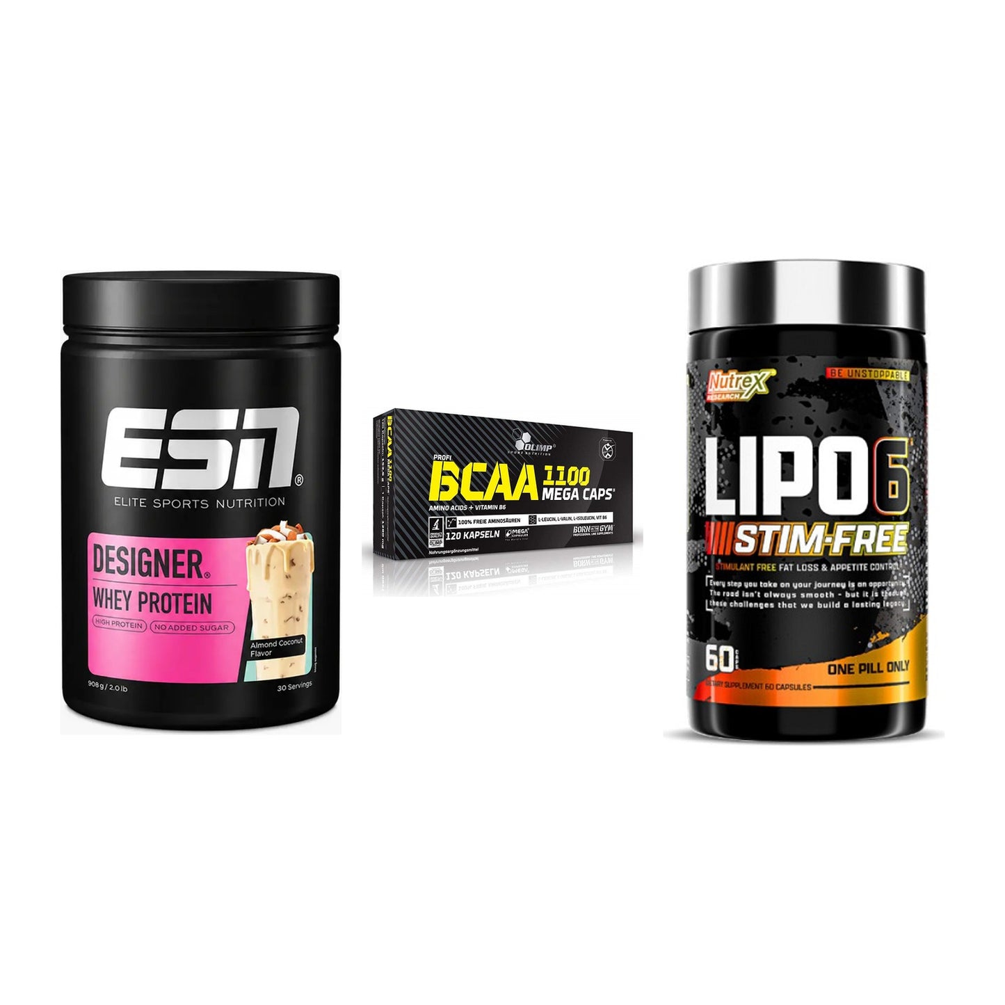 Definitionsphase-Set: ESN Designer + Olimp BCAA + Nutrex Lipo 6 – alle enthaltenen Artikel