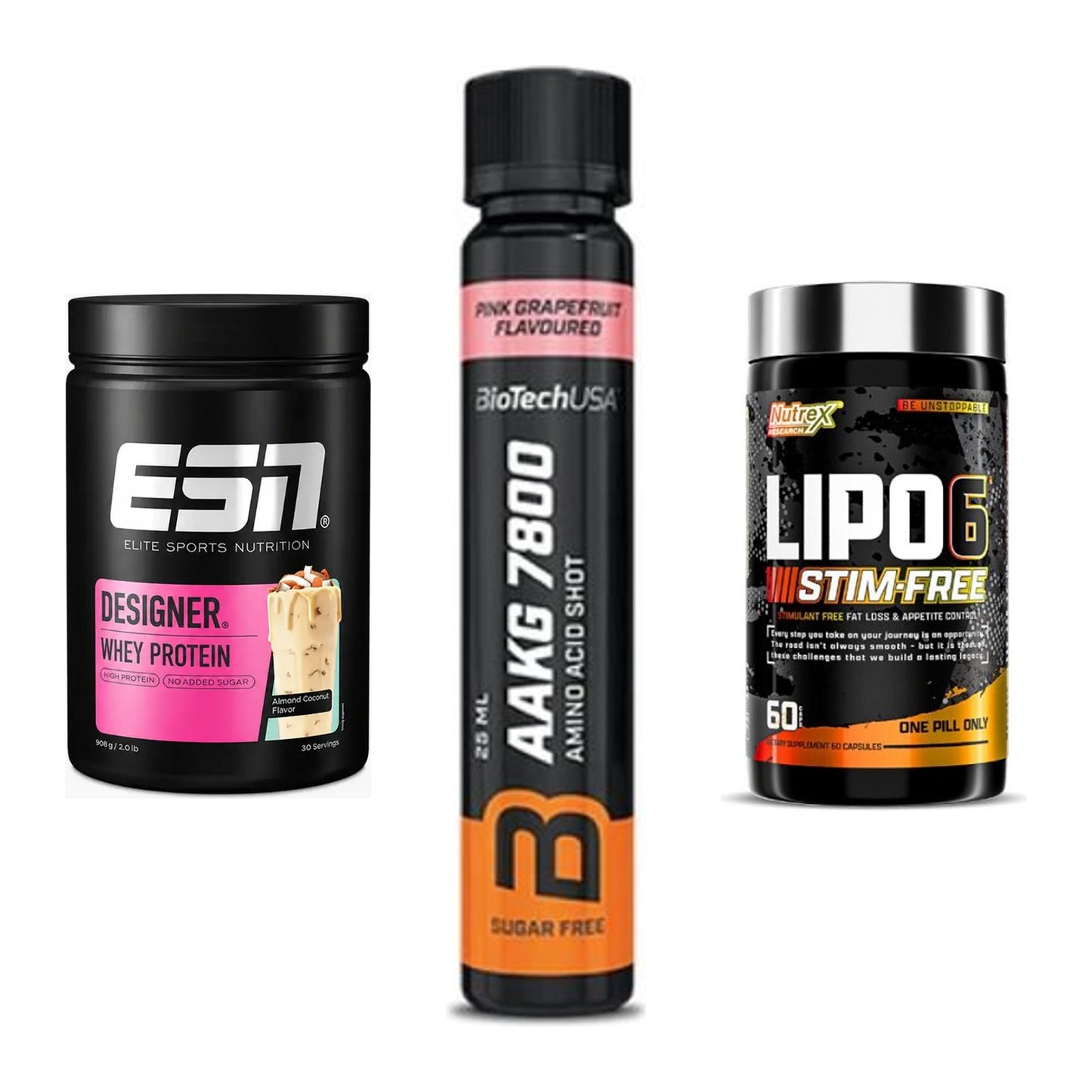 Definitionsphase-Set: ESN Designer + BioTech AAKG + Nutrex Lipo 6 – alle enthaltenen Artikel