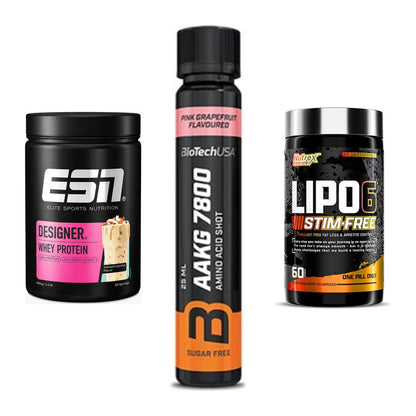 Definitionsphase-Set: ESN Designer + BioTech AAKG + Nutrex Lipo 6 – alle enthaltenen Artikel