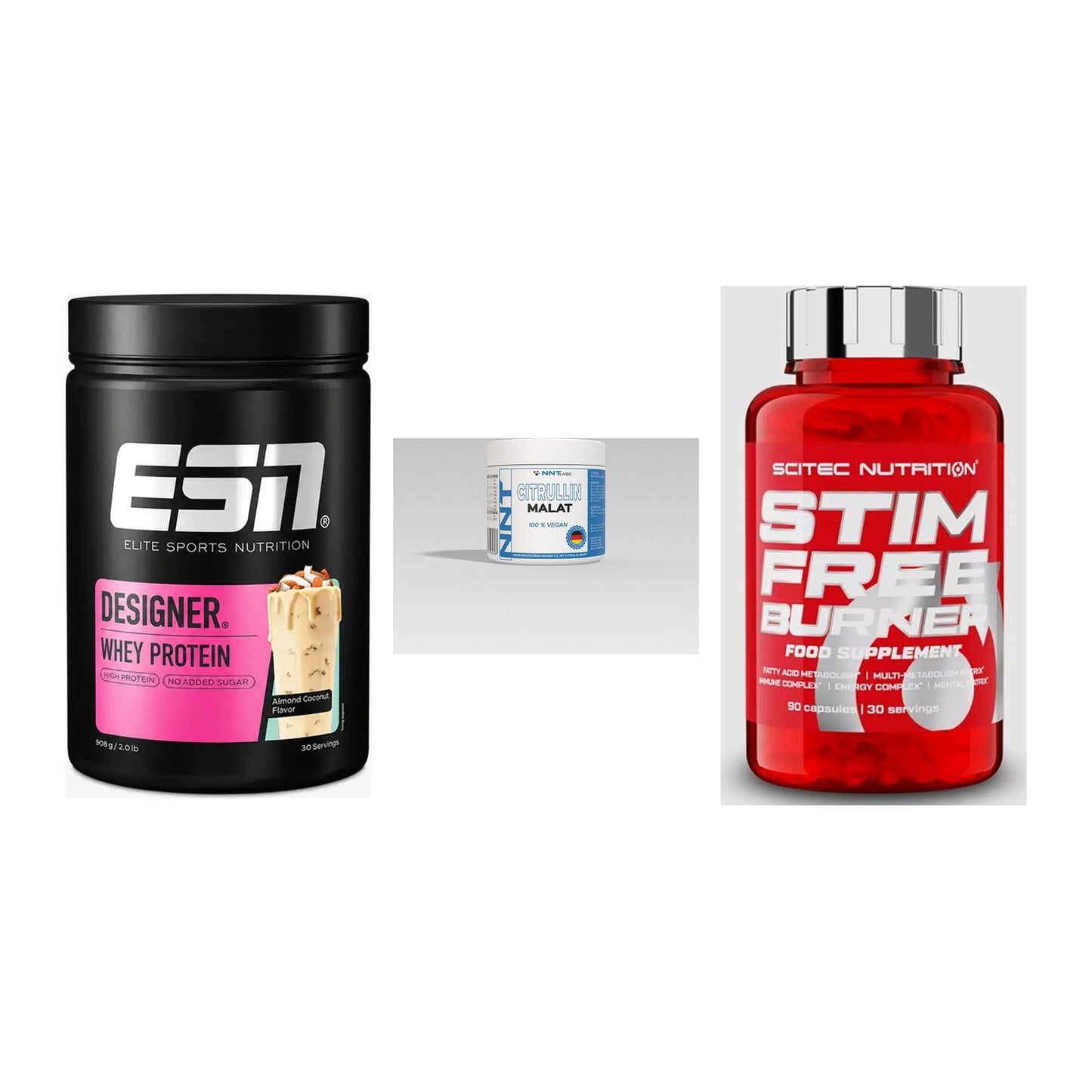 Definitionsphase-Set: ESN Designer + NNT Citrullin + Scitec Stim – alle enthaltenen Artikel