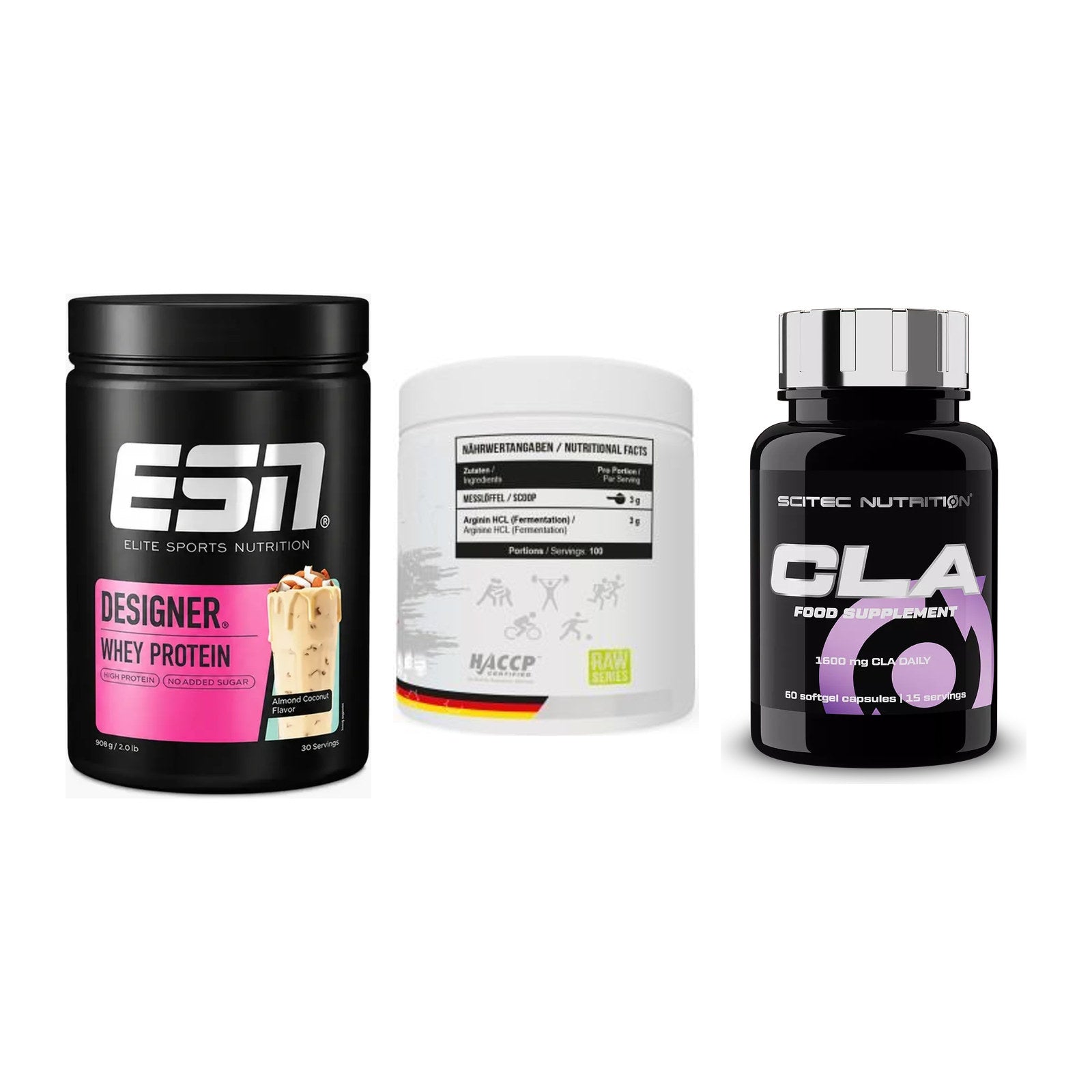 Definitionsphase-Set: ESN Designer + MST Arginine + Scitec CLA – alle enthaltenen Artikel