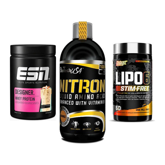 Definitionsphase-Set: ESN Designer + BioTech Liquid + Nutrex Lipo 6 – alle enthaltenen Artikel