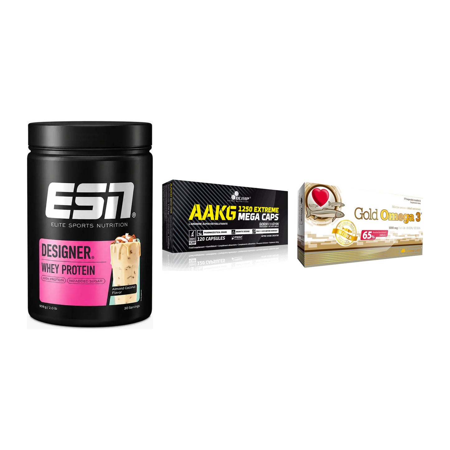 Definitionsphase-Set: ESN Designer + Olimp AAKG + Olimp Omega 3 – alle enthaltenen Artikel