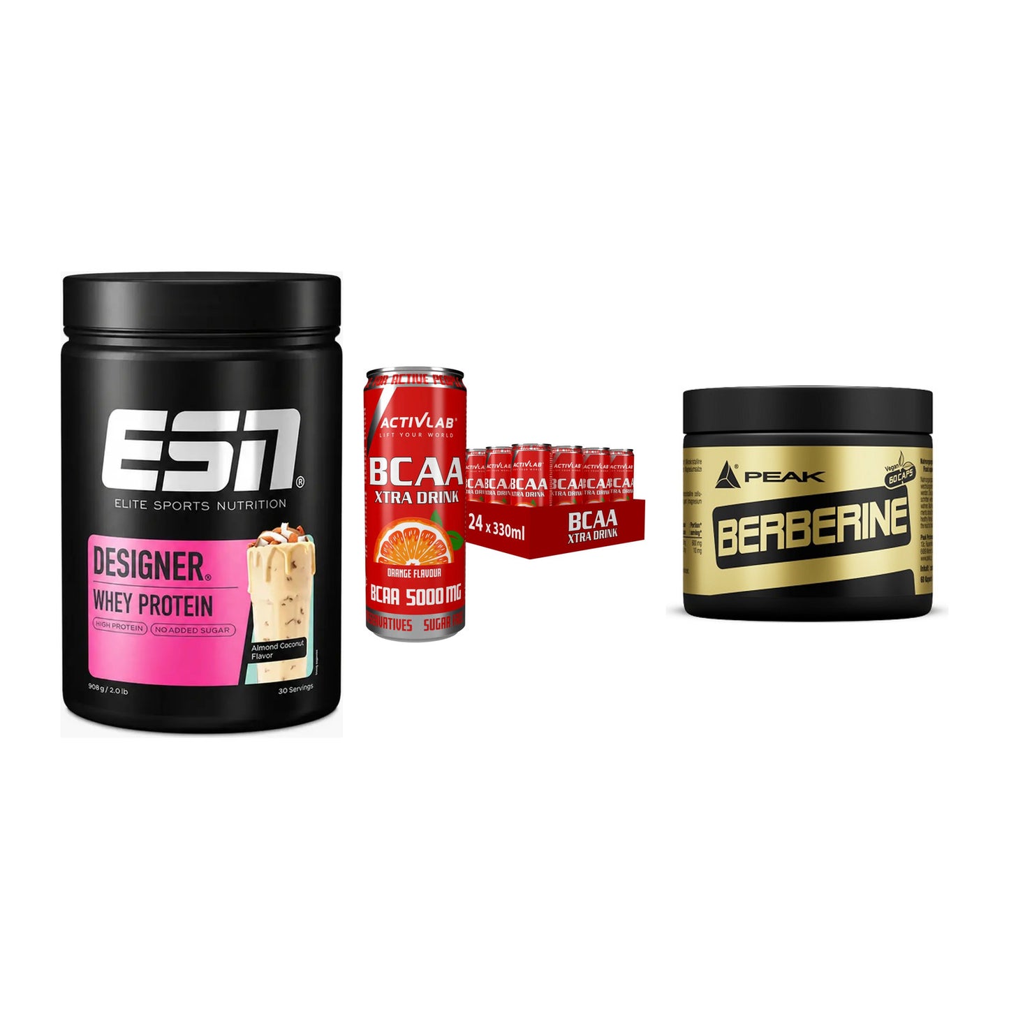 Definitionsphase-Set: ESN Designer + Activlab BCAA + Peak Berberine – alle enthaltenen Artikel