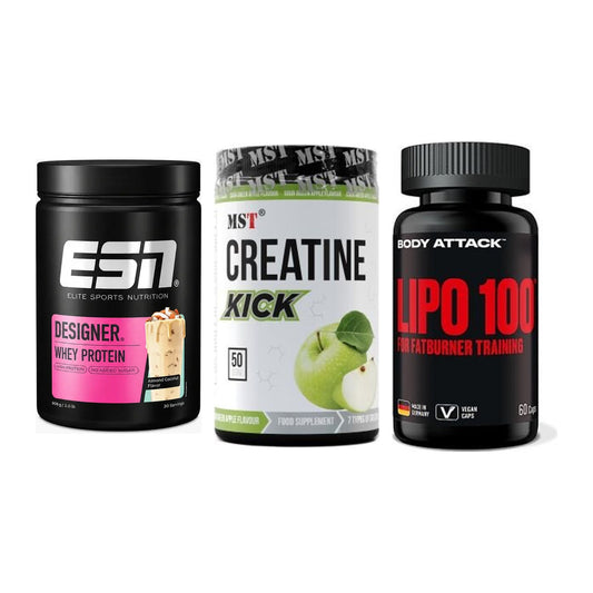 Definitionsphase-Set: ESN Designer + MST Creatine + Body Attack – alle enthaltenen Artikel