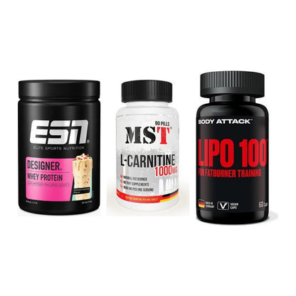 Definitionsphase-Set: ESN Designer + MST L-Carnitin + Body Attack – alle enthaltenen Artikel