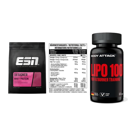 Definitionsphase-Set: ESN Designer + MST BCAA Zero + Body Attack – alle enthaltenen Artikel