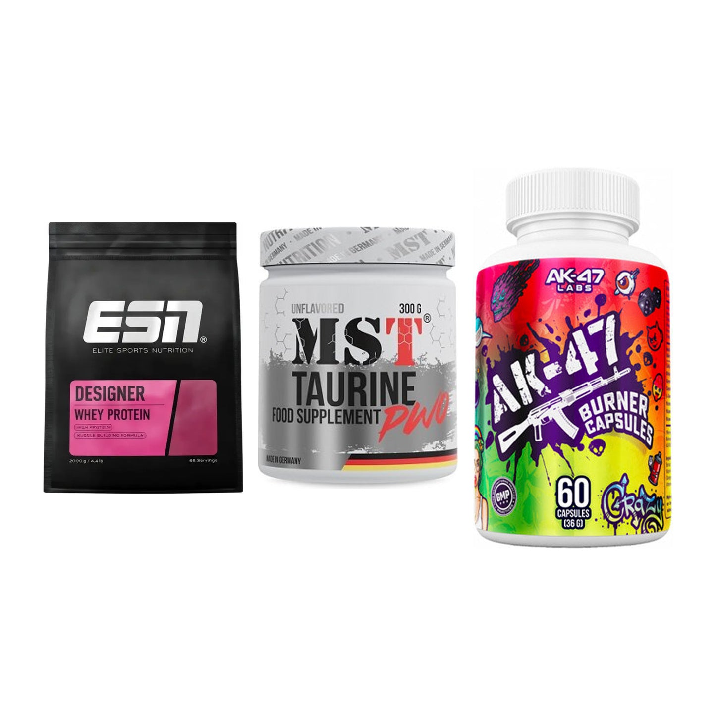 Definitionsphase-Set: ESN Designer + MST Taurine + AK47 Labs – alle enthaltenen Artikel