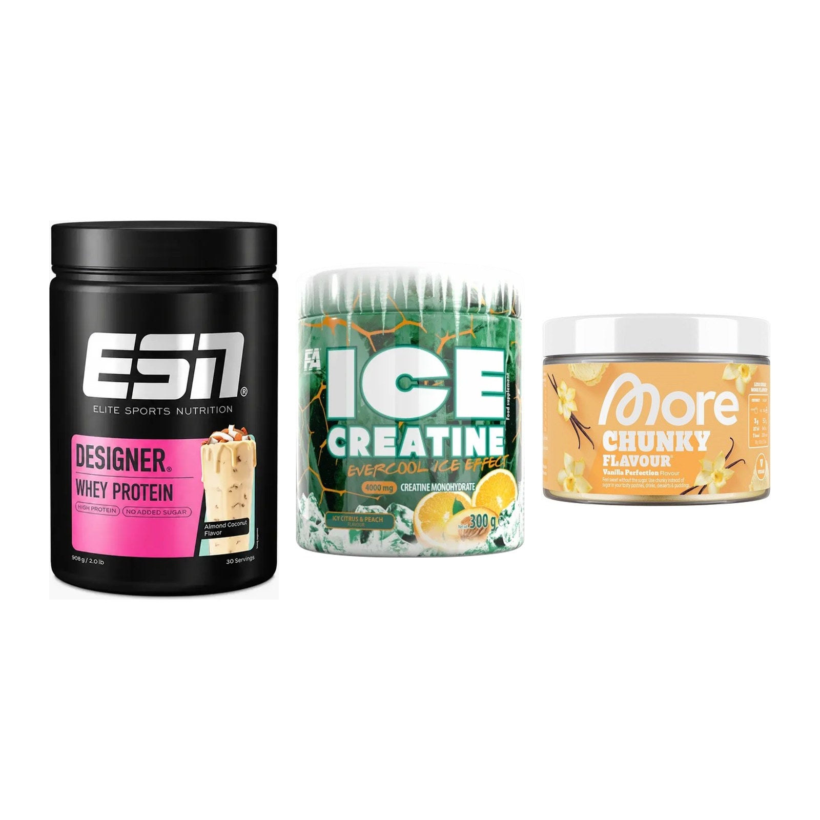Definitionsphase-Set: ESN Designer + FA Nutrition + More Nutrition – alle enthaltenen Artikel