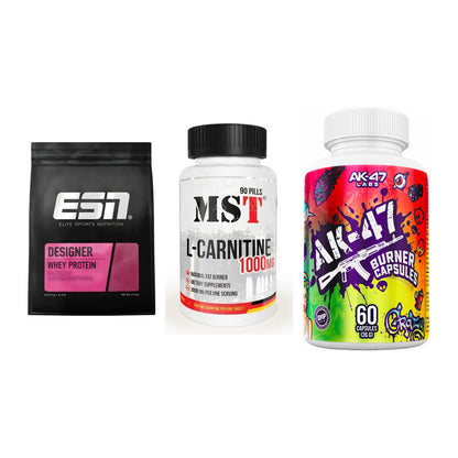 Definitionsphase-Set: ESN Designer + MST L-Carnitin + AK47 Labs – alle enthaltenen Artikel