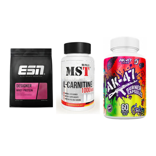 Definitionsphase-Set: ESN Designer + MST L-Carnitin + AK47 Labs – alle enthaltenen Artikel