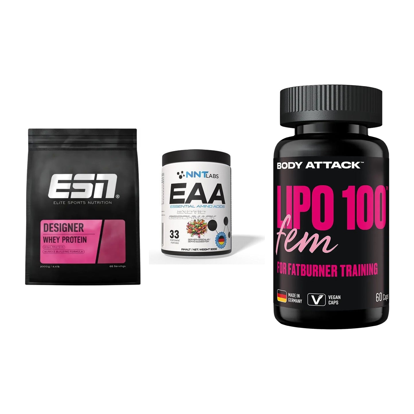Definitionsphase-Set: ESN Designer + NNT EAA + Body Attack – alle enthaltenen Artikel
