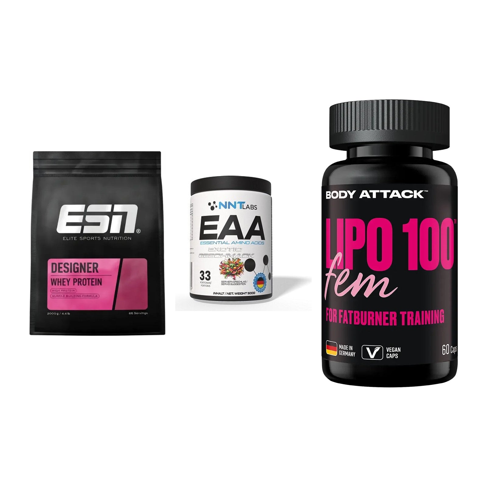 Definitionsphase-Set: ESN Designer + NNT EAA + Body Attack – alle enthaltenen Artikel