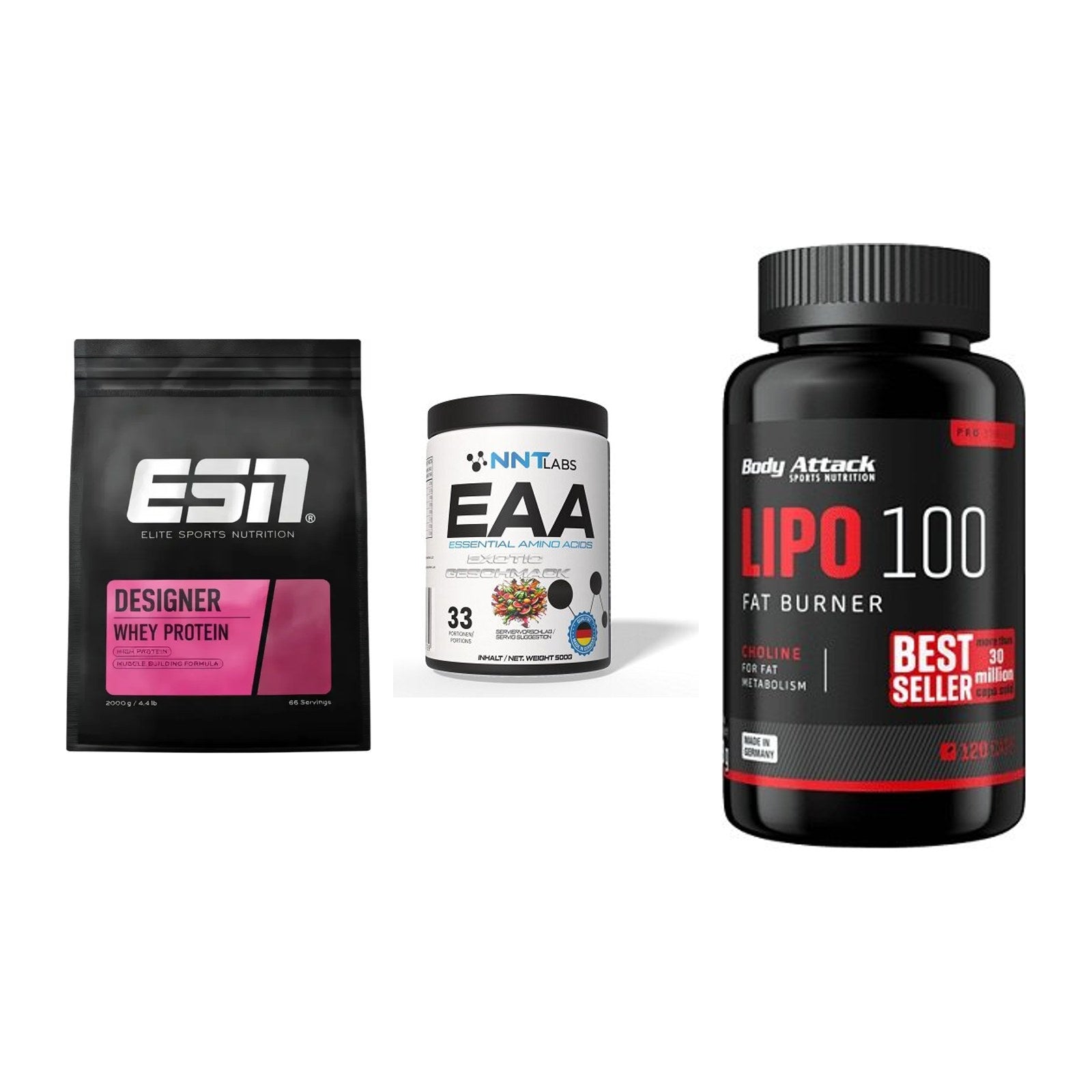 Definitionsphase-Set: ESN Designer + NNT EAA + Body Attack – alle enthaltenen Artikel