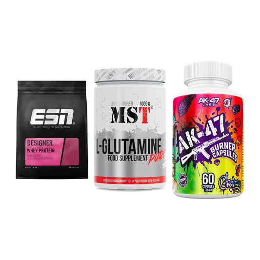 Definitionsphase-Set: ESN Designer + MST Glutamine + AK47 Labs – alle enthaltenen Artikel