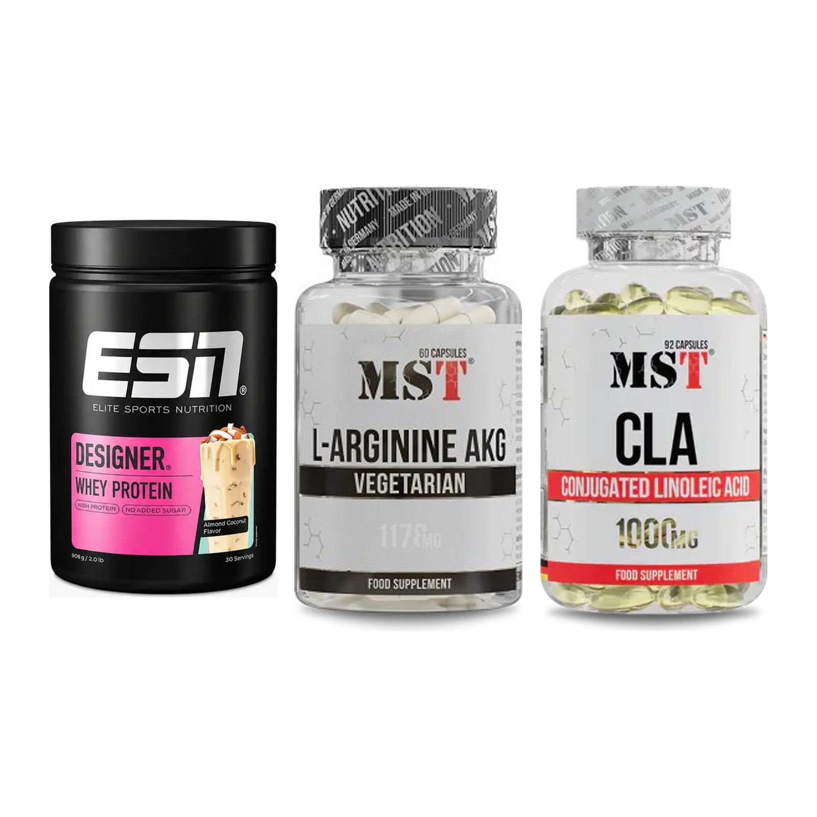 Definitionsphase-Set: ESN Designer + MST Arginin + MST CLA 1000mg – alle enthaltenen Artikel