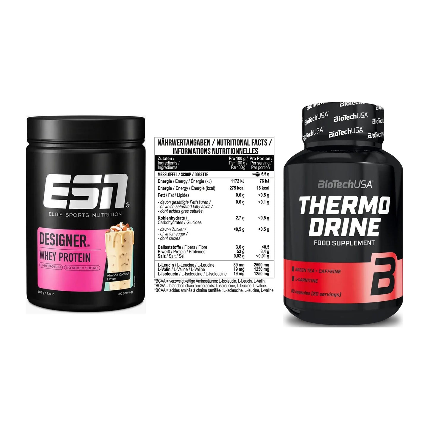 Definitionsphase-Set: ESN Designer + MST BCAA Zero + BioTech Thermo – alle enthaltenen Artikel